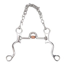120mm Horse Mouth Snaffle with Chain Stainless Steel Horse Bit for Equestrian Training Equipment