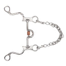 120mm Horse Mouth Snaffle with Chain Stainless Steel Horse Bit for Equestrian Training Equipment