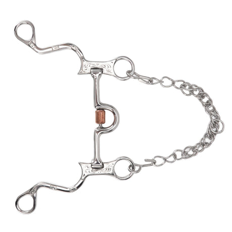 120mm Horse Mouth Snaffle with Chain Stainless Steel Horse Bit for Equestrian Training Equipment