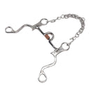 120mm Horse Mouth Snaffle with Chain Stainless Steel Horse Bit for Equestrian Training Equipment
