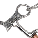 120mm Horse Mouth Snaffle with Chain Stainless Steel Horse Bit for Equestrian Training Equipment