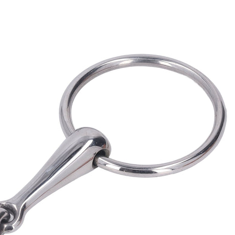 Horse Snaffle Stainless Steel Flexible Jointed Wearable Rust Proof O Ring Horse Mouth Bit for Horse Racing