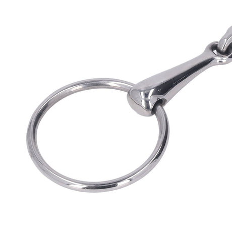 Horse Snaffle Stainless Steel Flexible Jointed Wearable Rust Proof O Ring Horse Mouth Bit for Horse Racing