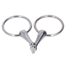 Horse Snaffle Stainless Steel Flexible Jointed Wearable Rust Proof O Ring Horse Mouth Bit for Horse Racing
