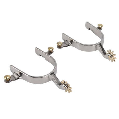 1 Pair Horse Spurs Stainless Steel Exquisite Cowboy Equestrian Boot Spurs for Horse Training Equestrian Competition