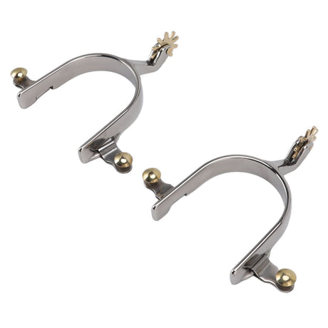 1 Pair Horse Spurs Stainless Steel Exquisite Cowboy Equestrian Boot Spurs for Horse Training Equestrian Competition