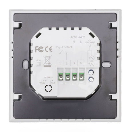 Smart Boiler Heating Thermostat WIFI APP Voice Control LCD Touch Screen Programmable White 95‑240V