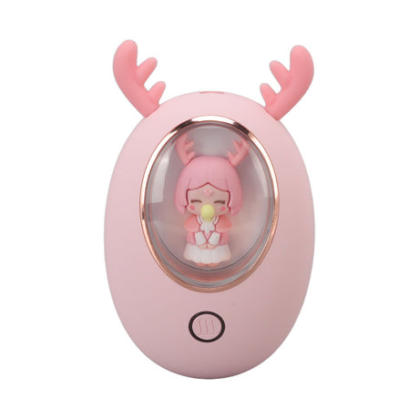 Rechargeable Hand Warmer USB 3000mAh Portable Electric Hand Warmer Power Bank Men Women Winter Gifts for Outdoor Sports Golf Camping Pink