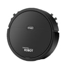 Robot Vacuum Cleaner USB Smart 3 In 1 Suction Sweeping Mopping Function Automatic Vacuum Cleaner for Small Apartments Black