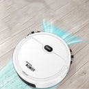 Robot Vacuum Cleaner USB Smart 3 In 1 Suction Sweeping Mopping Function Automatic Vacuum Cleaner for Small Apartments White