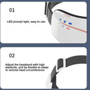 Eye Massager Smart Bluetooth Heating Vibration USB Charging Eye Massage Machine for Home Dorm White