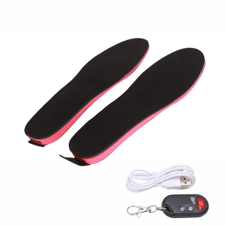Heated Insoles DIY Cuttable Smart Remote Control USB Rechargeable Electric Heating Insoles for Men Women Outdoor Size 35‑40