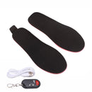 Heated Insoles DIY Cuttable Smart Remote Control USB Rechargeable Electric Heating Insoles for Men Women Outdoor Size 35‑40
