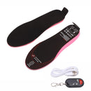 Heated Insoles DIY Cuttable Smart Remote Control USB Rechargeable Electric Heating Insoles for Men Women Outdoor Size 35‑40