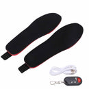 Heated Insoles DIY Cuttable Smart Remote Control USB Rechargeable Electric Heating Insoles for Men Women Outdoor Size 41‑45