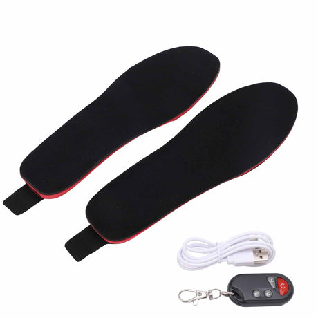 Heated Insoles DIY Cuttable Smart Remote Control USB Rechargeable Electric Heating Insoles for Men Women Outdoor Size 41‑45