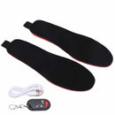 Heated Insoles DIY Cuttable Smart Remote Control USB Rechargeable Electric Heating Insoles for Men Women Outdoor Size 41‑45