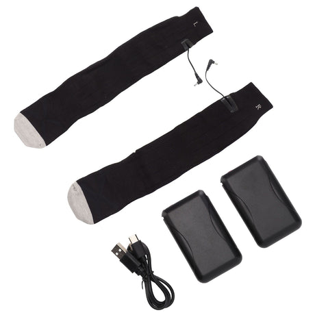Electric Heated Socks Pure Cotton 3 Modes Adjustment USB Rechargeable Men Women Battery Socks for Winter