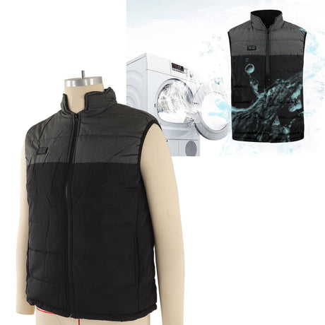 USB Electric Heated Vest Electric Heating Jacket Rechargeable Intelligent Dual Control Heating Vest Graphene Warm Heated Clothing XXXL