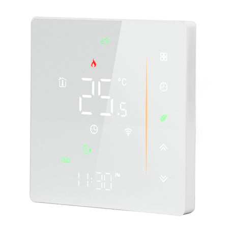 Smart Thermostat WiFi Programmable Phone App Control Water Floor Heating Temperature Controller for Tuya AC 95‑240V White