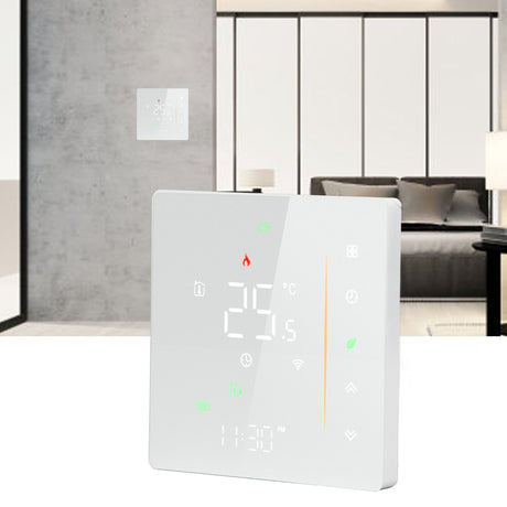 Smart Thermostat WiFi Programmable Phone App Control Water Floor Heating Temperature Controller for Tuya AC 95‑240V White
