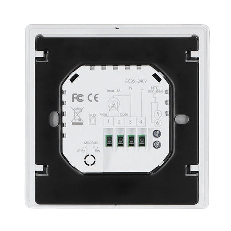 Smart Thermostat WiFi Programmable Phone App Control Water Floor Heating Temperature Controller for Tuya AC 95‑240V White