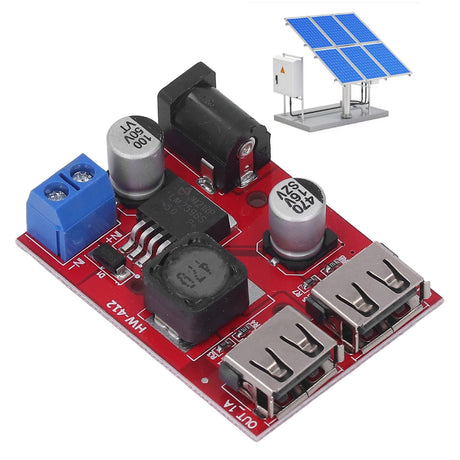 DC 6V‑30V to 5V Solar Controller Circuit Board Voltage Stabilizing Controller Solar Power Buck USB Circuit Board