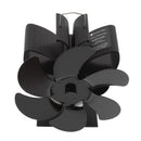 Stove Fan 6 Blades Greater Air Volume Low Noise Operation Wear Resistance Fireplace Fan Black L