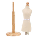 Female Dress Form Professional Beech Wood Durable Sewing Dress Form with Wooden Base for Clothing Dress Display