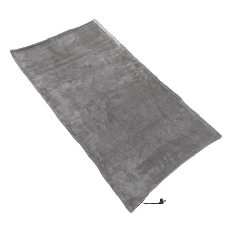 USB Electric Blanket Cozy Soft Portable Temperature Control Machine Washable Heated Shawl Throws for Car Home Travel Light Grey