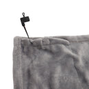 USB Electric Blanket Cozy Soft Portable Temperature Control Machine Washable Heated Shawl Throws for Car Home Travel Light Grey