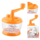 Manual Vegetable Grinder PP Stainless Steel Food Grade Compact Portable Food Vegetable Grinder for Kitchen Restaurant 6 Blades