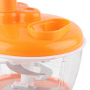 Manual Vegetable Grinder PP Stainless Steel Food Grade Compact Portable Food Vegetable Grinder for Kitchen Restaurant 6 Blades