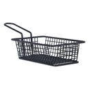 Fryer Basket Food Grade Stainless Steel French Fry Holder Frying Strainer with Handle for Restaurant Home Short Rectangle
