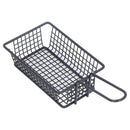 Fryer Basket Food Grade Stainless Steel French Fry Holder Frying Strainer with Handle for Restaurant Home Short Rectangle