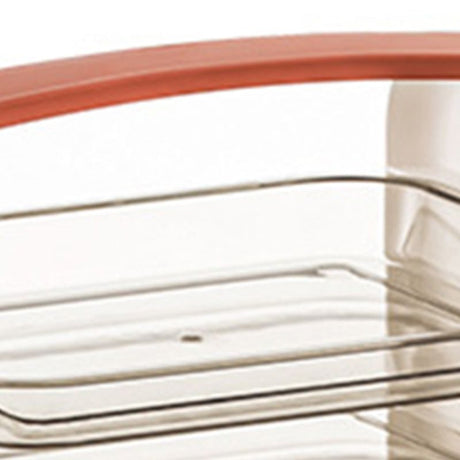 Four Layers Dish Preparation Plate Drawer Design Plastic Vegetable Preparation Rack Kitchen Storage Rack Pink