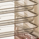 Four Layers Dish Preparation Plate Drawer Design Plastic Vegetable Preparation Rack Kitchen Storage Rack Pink