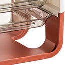 Four Layers Dish Preparation Plate Drawer Design Plastic Vegetable Preparation Rack Kitchen Storage Rack Pink
