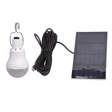 Portable Solar LED Light Bulb Rechargeable Solar Light Bulb for Outdoor Hiking Fishing Camping Tent
