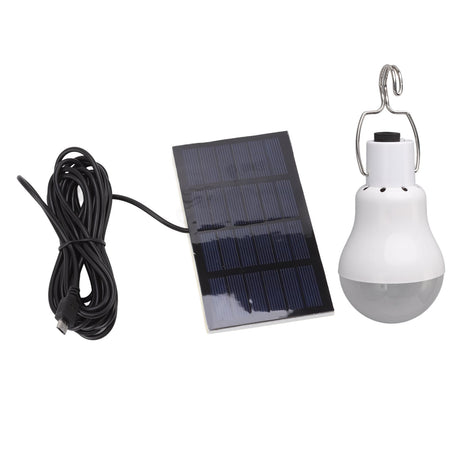 Portable Solar LED Light Bulb Rechargeable Solar Light Bulb for Outdoor Hiking Fishing Camping Tent