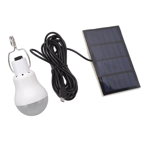 Portable Solar LED Light Bulb Rechargeable Solar Light Bulb for Outdoor Hiking Fishing Camping Tent