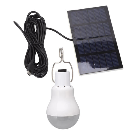 Portable Solar LED Light Bulb Rechargeable Solar Light Bulb for Outdoor Hiking Fishing Camping Tent