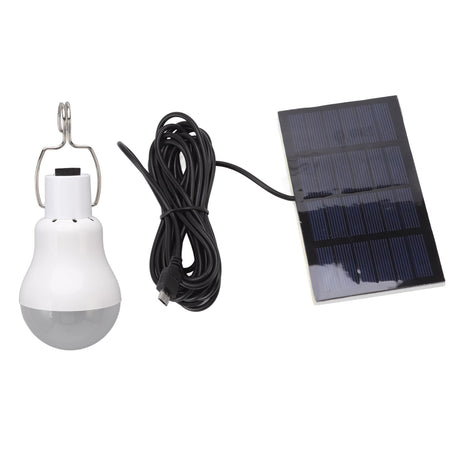 Portable Solar LED Light Bulb Rechargeable Solar Light Bulb for Outdoor Hiking Fishing Camping Tent