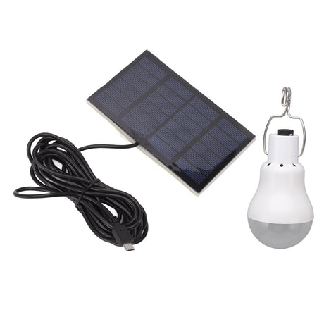Portable Solar LED Light Bulb Rechargeable Solar Light Bulb for Outdoor Hiking Fishing Camping Tent