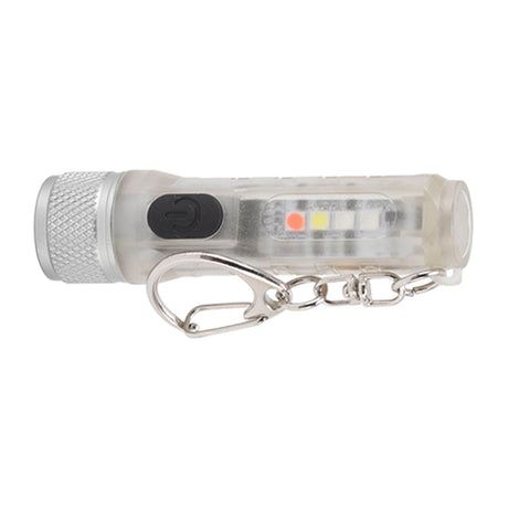 Strong Light Mini Keychain Flashlight Outdoor Portable Super Bright Multifunction LED Flashlight USB Rechargeable Fluorescent Model