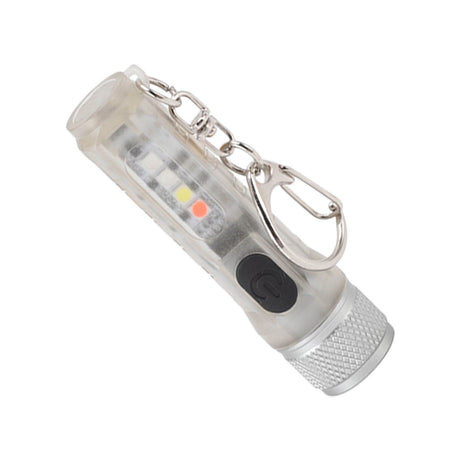 Strong Light Mini Keychain Flashlight Outdoor Portable Super Bright Multifunction LED Flashlight USB Rechargeable Fluorescent Model