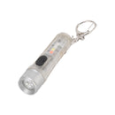 Strong Light Mini Keychain Flashlight Outdoor Portable Super Bright Multifunction LED Flashlight USB Rechargeable Fluorescent Model
