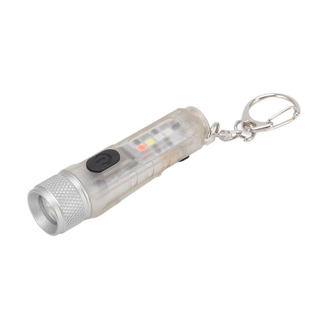 Strong Light Mini Keychain Flashlight Outdoor Portable Super Bright Multifunction LED Flashlight USB Rechargeable Fluorescent Model