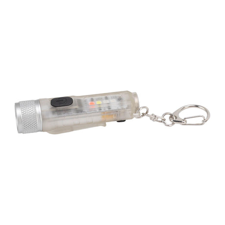 Strong Light Mini Keychain Flashlight Outdoor Portable Super Bright Multifunction LED Flashlight USB Rechargeable Fluorescent Model