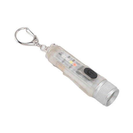 Strong Light Mini Keychain Flashlight Outdoor Portable Super Bright Multifunction LED Flashlight USB Rechargeable Fluorescent Model